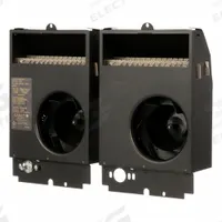 CADET Recessed Electric Wall-Mount Heater: 1250 W/937 W, 240/208V AC, Single Phase, 240V AC, 1-phase (MPN CST302T). Key specifications — Grille Color: Black; Programming Capability: Non-Programmable; Wattage Output: 1250 W/937 W; Voltage, Phase: 240V AC, 1-phase; Rough-In Dimensions - H x W x D: 10-1/8 in x 14-1/2 in x 4 in; Nominal Voltage - HVAC: 240V AC; Brand: CADET; Phase: Single.