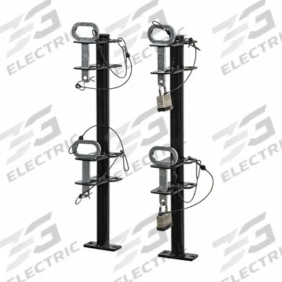 BUYERS PRODUCTS Trailer Accessories: Channel‑Style Lockable Trimmer Rack - Trailer Frame-Mount Tool Holders