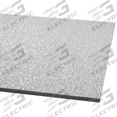 ARMSTRONG Ceiling Tile: 2911A, Random Fissured, 24 in x 48 in, Square Lay-In, 0.55 NRC - General Purpose Tiles
