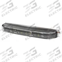 ECCO Strobe Light: Perimeter Flashing Warning Light, White, 1 in Overall Wd, 5/8 in Overall Ht, LED (MPN ED5051W). Key specifications — Operating Voltage: 12-24V DC; Number of Flash Patterns: 18; Includes: Mounting Hardware; Electrical Connection: Blunt Cut Wires; Mount Type: Bolt; Brand: ECCO; Shape: Rectangular.