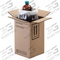BERLIN Hazardous Material Shipping Kit: 5 1/2 in x 5 1/2 in x 9 1/4 in, ( 1 ) : 8 oz Bottle, 12 PK (MPN HMS-65114). Key specifications — Brand: BERLIN; Color: Brown; Standards: UN Rated; UN Rating Solid: 4G/X1.0/S.