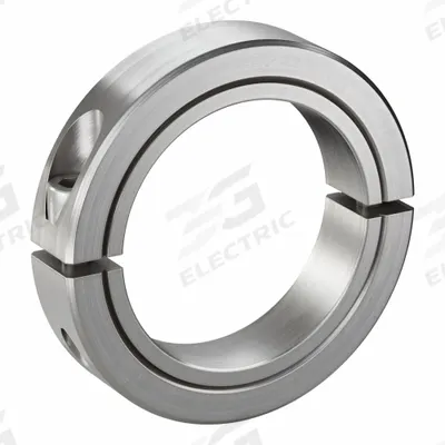 RULAND MANUFACTURING Shaft Collar: 2-Piece, Inch, Round, Clamp-On, 2 7/16 in Bore Dia - Stainless Steel Shaft Collars