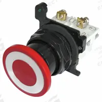 EATON Mushroom Head Push Button: Non-Illuminated, Mushroom Head Profile, Metallic, 30 mm, 1NC (MPN E34GFBC2-3X). Key specifications — Brand: EATON; Action: Maintained/Momentary; Series: E34; Push Button Material Type: Metallic.