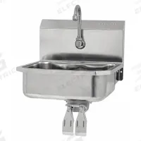 SANI-LAV Hands-Free Sink: 1 Stations, 5 in Bowl Dp, 14 in Bowl Lg, 11 in Bowl Wd, Faucet Included (MPN 605D-0.5). Key specifications — Includes Side Splash: Side Splash Not Included; Series: Stainless Steel Hand Wash Sink; Brand: SANI-LAV.