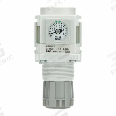 SMC Regulator: Die-Cast Aluminum, 3/8 in NPT, 7.251887 psi to 123.2821 psi - SMC FRL Air Regulators