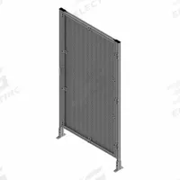 T-Slot Framing System Door: Stand-Alone, Gray, Left Swing, 84 in H x 39 in W x 5 1/2 in D, Mesh (MPN 47724). Key specifications — Finish: PVC-Coated; Brand: FAZTEK; Panel Color: Black; Panel Type: Mesh; Color: Gray; Material: Wire; Mesh Shape: Square; Assembly: Assembled.