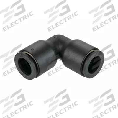 LEGRIS Push-Fit Elbow Fitting: 6 mm OD x 8 mm OD Size, Push-to-Connect x Push-to-Connect - Nylon & Nickel-Plated Brass Tube Fittings