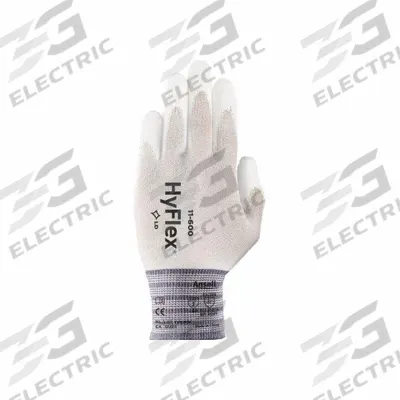 ANSELL Knit Gloves: ( 11 ), Polyurethane, Palm, Dipped, ANSI Abrasion Level 3 - Knit Gloves with Polyurethane Coating