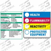 BRADY HMIG Label: 4 in Ht, 5 7/8 in Wd, Paper, Adhesive, 5 7/8 in x 4 in, 100 PK (MPN 60335). Key specifications — Material: Paper.