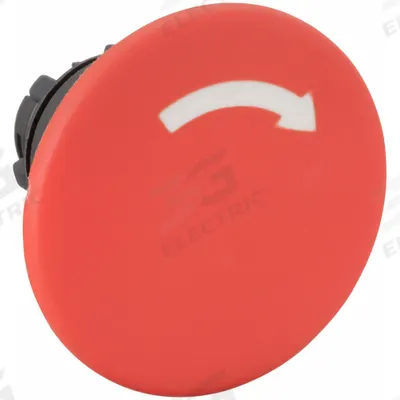 Dayton Mushroom Head Push Button: Red, 22 mm Mounting Size, Non-Metallic - Mushroom-Head Push-Button Operators