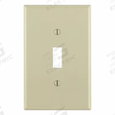 LEVITON Wall Plate: Toggle, 1 Gang, Ivory - General Purpose Wall Plates