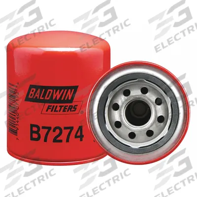 BALDWIN FILTERS Oil Filter: B7274, 1-12 Thread Size, 4 3/8 in Overall Ht - Spin-On Oil Filters