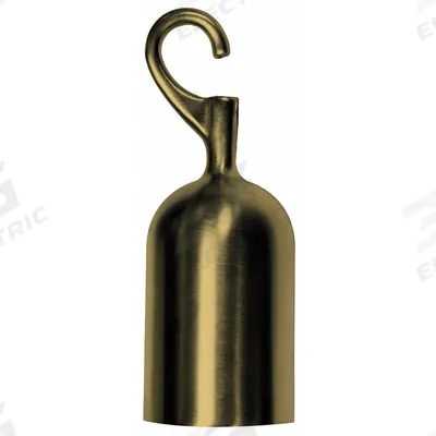 LAWRENCE METAL Classic Post Rope Hook End for Rope Barrier: 5 in Overall Ht - Hook Ends for Rope Barriers