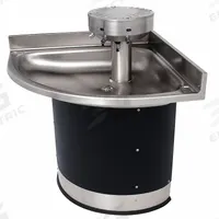 ACORN Wash Fountain: Black/Silver, Stainless Steel, Corner, 37 in Overall Wd, P-Trap Drain, 3562 (MPN 3563-2-SO-DV-VPB-MXTP). Key specifications — Bowl Shape: Corner; Drain Type: P-Trap; Color: Black/Silver; Brand: ACORN; Series: 3562; Sink Material: Stainless Steel; ADA Compliant: Not ADA Compliant.