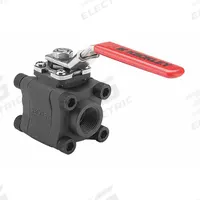 KECKLEY Manual Two-Way Ball Valve: 1 1/2 in, Carbon Steel, Straight, FNPT x FNPT, Three-Piece (MPN BVM3THFCSRGSL-150). Key specifications — Brand: KECKLEY; Handle: Locking Lever.