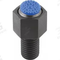 KIPP Threaded Gripper w/Polyurethane Pad: M10, 50 mm Thread Lg, 10 mm Pad Dia, 17 mm OD, Textured (MPN K0289.610X050). Key specifications — Brand: KIPP; Hardness: Shore 60.