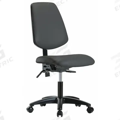APPROVED VENDOR Cleanroom Chair: Vinyl, Armless, Ht Range 19 in to 24 in, 18 1/2 in Seat Wd - Vinyl Lab Chairs