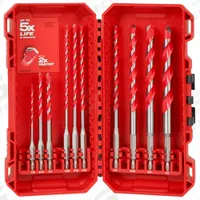 MILWAUKEE Rotary Hammer Drill Bit Set: 7 5/8 in Overall Lg, 1/4 in Shank Dia, 7 Drill Bits (MPN 48-20-9058). Key specifications — attr277146: MILWAUKEE.