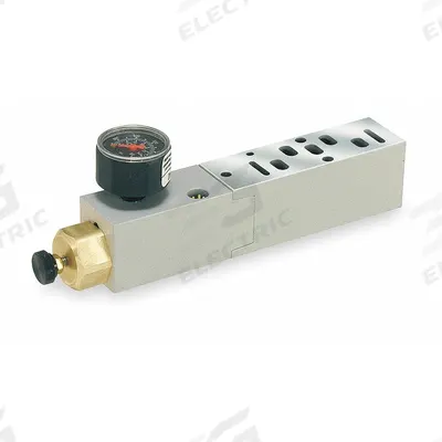 Parker Manifold Air Regulator: 0.55 cfm Max Flow Rate, 5 psi to 125 psi, 120°F Max Op Temp - Speedaire Sandwich Manifold Compressed Air Regulators
