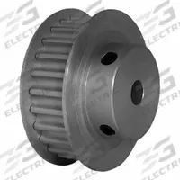 DAYTON Timing Pulley: Modified Curvilinear, Fixed, For GT Timing Belt Section, For 9 mm Belt Wd (MPN 25-5P09-6FA3). Key specifications — Brand: DAYTON; Finish: Clear Anodized; For Belt Series: Powerhouse®.