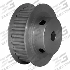 DAYTON Timing Pulley: Modified Curvilinear, Fixed, For GT Timing Belt Section, For 9 mm Belt Wd (MPN 25-5P09-6FA3). Key specifications — Brand: DAYTON; Finish: Clear Anodized; For Belt Series: Powerhouse®.