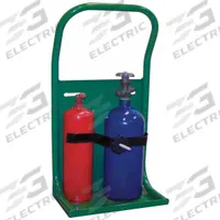 SAFTCART Welding Torch Stand: 2 Cylinder, For 3 1/2 in to 7 in Dia, Clamp (MPN 20-10). Key specifications — Brand: SAFTCART; Manufacturer Part Number: 20-10.