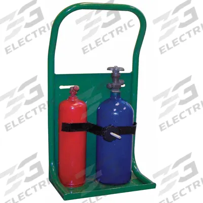 SAFTCART Welding Torch Stand: 2 Cylinder, For 3 1/2 in to 7 in Dia - Portable Carrying Stands