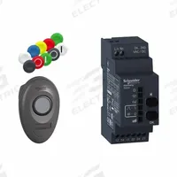 SCHNEIDER ELECTRIC Wireless Push Button Kit: 22 mm Panel Mounting Size, XB5R (MPN XB5RMA04). Key specifications — Manufacturer Part Number: XB5RMA04; Action: Momentary; Components Included: Receiver; Head/Lens Color: Green (2); Head Material: Plastic; Legend: None; Operator Illumination: Non-Illuminated; Operator Material: Plastic.