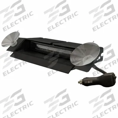 ECCO Warning Light: Red/White, Polycarbonate, 6 5/8 in Overall Lg, 1 5/16 in Overall Ht - Dash & Deck Lights