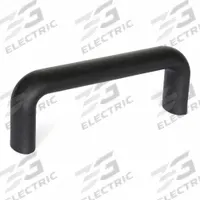 JW WINCO Pull Handle: Threaded Holes, Stainless Steel, Black, 5.04 in Mounting Hole Center to Center (MPN 564-25-128). Key specifications — Screw Size: M6; Brand: JW WINCO; Color: Black; _Leg Style: Black TPU Sheathing.