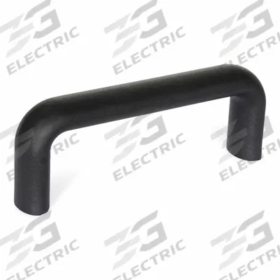 JW WINCO Pull Handle: Threaded Holes, Stainless Steel, Black - Load-Rated Shock-Absorbing Pull Handles