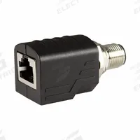 FINECABLES Adapter: M12 Male Straight x RJ45, Nickel Plated Brass, IP67, M12 Male Straight, RJ45 (MPN ASITPA-4512MD-S). Key specifications — Housing Material: Nickel Plated Brass; IP Rating: IP67; RJ45 Connector Type: M12 To RJ45 Adapter.