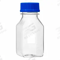 APPROVED VENDOR Media/Storage Bottle: 500 mL, 16 fl oz, Polycarbonate, Colorless, Rectangular, Clear (MPN BMPC250). Key specifications — Body Color: Colorless; Brand: APPROVED VENDOR; Closure Included: Yes; Graduated: Yes; Closure Attached: Attached.