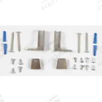 ASI GLOBAL Panel Bracket: Stainless Steel, Brushed, 2 1/2 in Overall Ht, 3 1/4 in Overall Wd (MPN 40-8275010). Key specifications — Hardware Pieces Included: (4) #14 x 2-1/2 in Screws; Compatible Partition Material: Phenolic; Finish: Brushed; Component Type: End Panel Bracket; Brand: ASI GLOBAL PARTITIONS.