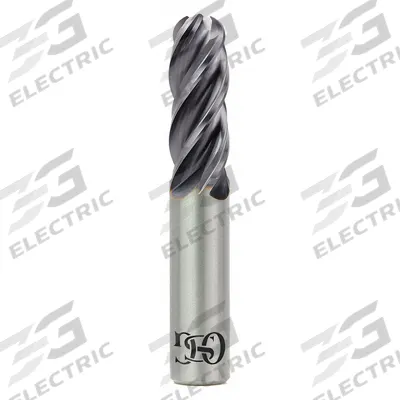 OSG Ball End Mill: Carbide, TiAlN Coated, 4 Flute, 1/2" Mill Dia, 1" LOC - Fast-Cutting Carbide Ball End Mills for Stainless Steel & Super Alloys