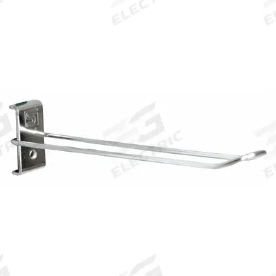 TRESTON Double Closed Pegboard Hook: 6 1/8 in x 1 31/32 in x 1 3/4 in, 5 Hooks - Hooks for Square-Hole Pegboard