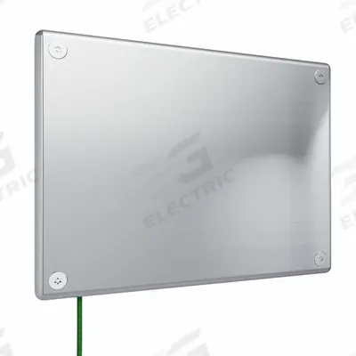 LEGRAND Wall Plate: Blank, 2 Gang, Silver - Tamper-Resistant Wall Plates