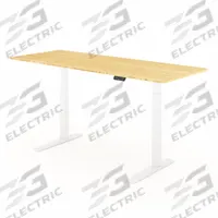 FLEXISPOT Standing Desk: Tan, Bamboo, 78 in Overall Wd, 30 in Overall Dp, 50 5/8 in Max Desktop Ht (MPN E7WPRO7830-LBZB). Key specifications — attr989930: White; attr989931: Steel; attr989903: FLEXISPOT; attr989934: USB Type-A; attr989914: Tan; attr989916: Bamboo.