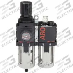 ARO Filter/Regulator/Lubricator: 3/8 in NPT, 71 cfm, 150 psi Max Op Pressure, 5 micron, 1500 Series (MPN C38231-600). Key specifications — attr109588: 1500; attr109524: ARO.