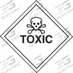 TAPECASE DOT Container Label: Toxic, 4 in x 4 in, 4 in Label Ht, 4 in Label Wd, Paper, Label, 500 PK (MPN 16U816). Key specifications — Brand: TAPECASE; Message: Toxic.