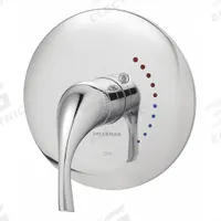 SPEAKMAN Shower Valve and Trim: Compatible Product Type Echo Shower Faucet Valves, Circle Trim Plate (MPN SM-12000). Key specifications — Compatible Product Type: Echo Shower Faucet Valves; Brand: SPEAKMAN; Trim Plate Material: Plastic; Product Type: Tub and Shower Valve; Trim Plate Shape: Circle; Handle Material: Zinc; Trim Finish/Color: Chrome.