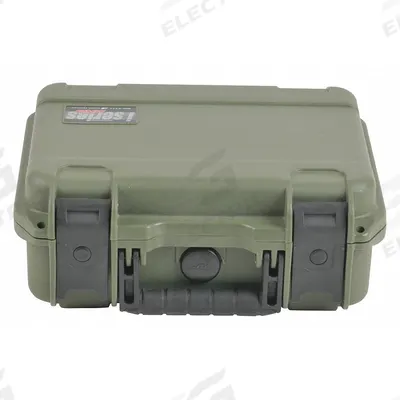SKB Protective Case: 7 3/8 in x 9 1/2 in x 4 1/8 in Inside, Solid, Green, Stationary - Suitcase-Style Cases