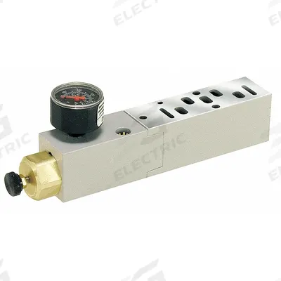 Parker Manifold Air Regulator: 1.1 cfm Max Flow Rate, 5 psi to 125 psi, 120°F Max Op Temp - Speedaire Sandwich Manifold Compressed Air Regulators