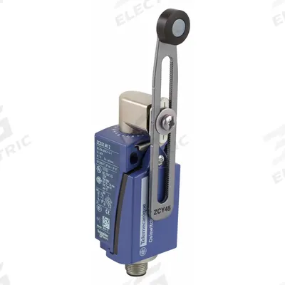 TELEMECANIQUE SENSORS Limit Switch: 90°, Roller Lever, XCKD, 0.22 in Roller Wd - Roller Lever-Arm Limit Switches