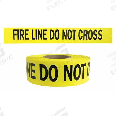 APPROVED VENDOR Barricade Tape: 1,000 ft Lg, 3 in Wd, Fire Line Do Not Cross Legend - First Responder Messaging Barrier Tape