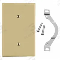 HUBBELL Wall Plate: Blank, 1 Gang, Ivory, Std Size (MPN P14I). Key specifications — Brand: HUBBELL; Material: Polycarbonate.