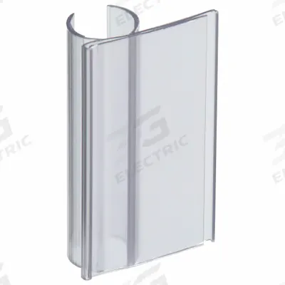 AIGNER INDEX Label Holder: 4 in x 2 in, Clear, Slide-In, 25 Label Holders, Snap-On, Plastic - Snap-On Label Holders