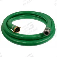 Suction and Discharge Hose: 6 in Hose Inside Dia., 45 psi, Green, 6 in x 6 in Fitting Size (MPN SP600-15MF). Key specifications — Temp. Range: 0° to 158°F; Hose Color: Green; Brand: APPROVED VENDOR.