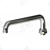 CHICAGO FAUCETS Spout: Spout, Arc, Swivel Spout, Brass, Polished Chrome, Laminar, 12 in Spout Reach (MPN L12LEOJKAB). Key specifications — Includes: Mounting Hardware; Product Type: Spout; Spout Style: Swivel; Body Material: Brass; Color/Finish: Polished Chrome; Brand: CHICAGO FAUCETS.