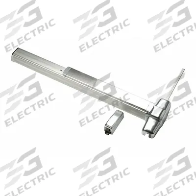 VON DUPRIN Surface Vertical Rod: 4 ft Max Door Wd - Surface Vertical Rod Push Bars